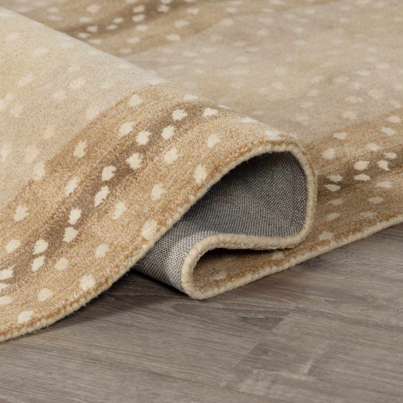 Curdworth Fawn Deer Printed Wool Rug